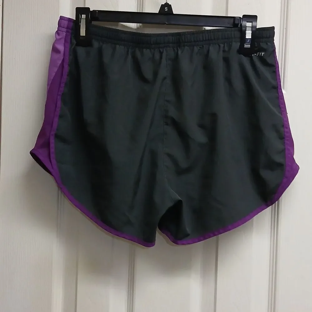 Nike Women's Black and Purple Shorts Size M, Athletic Running Shorts